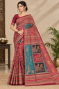 Royal Maroon Sambalpuri Bandha Saree
