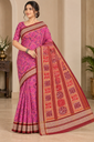 Rangika Pink & Red Sambalpuri Bandha Saree